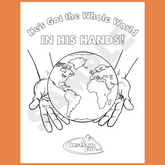 FREE "Whole Word in His Hands" Coloring Sheet