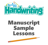 FREE A Reason For Handwriting Sample Lessons - Manuscript