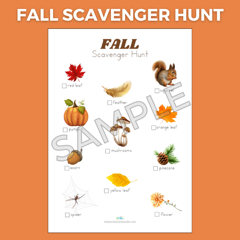 FREE Fall Scavenger Hunt Printable