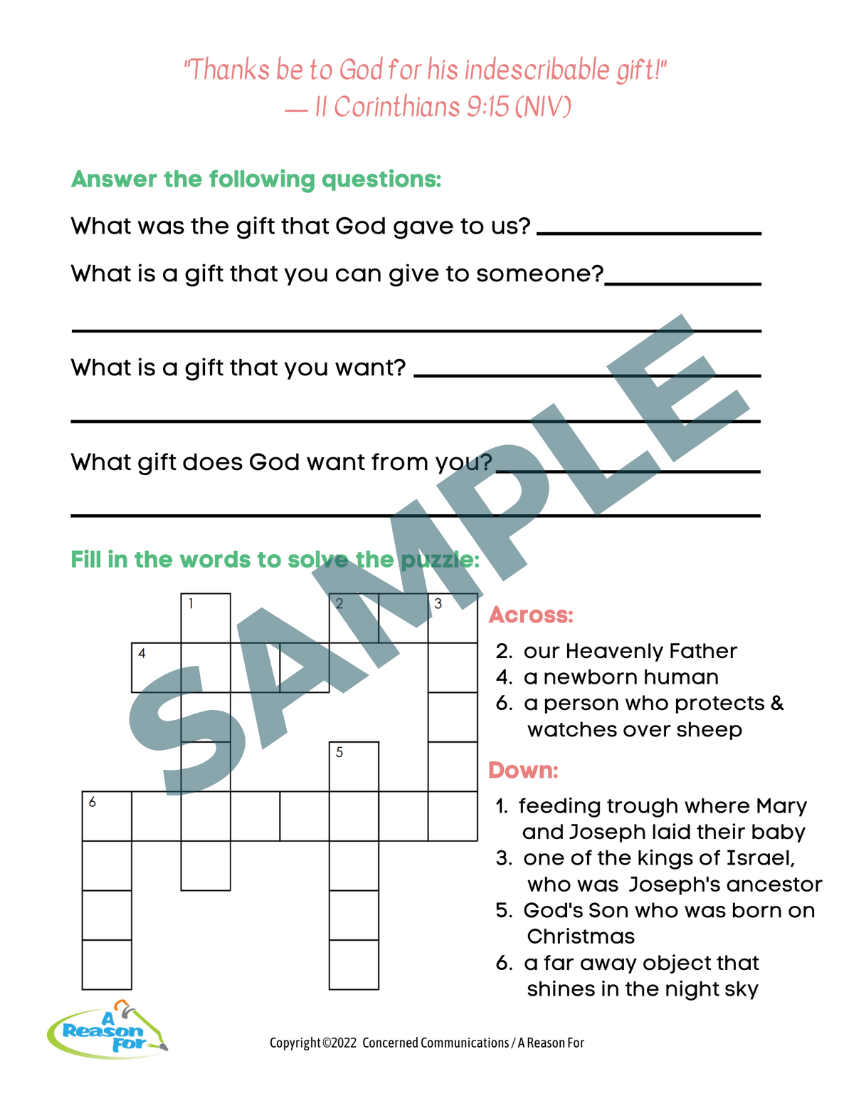 FREE Christmas Activity Download - Week 3