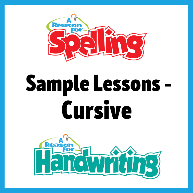 FREE Spelling / Handwriting Sample Lessons - Cursive